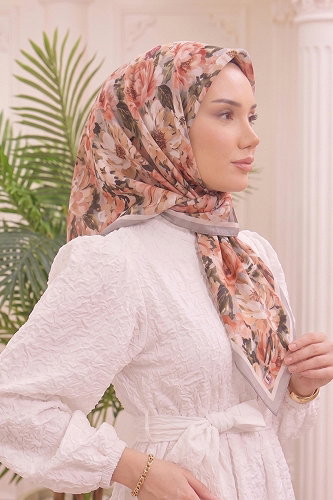 moda selvim Bahar Soft Eşarp 520ERBK1201 Vizyon - Thumbnail