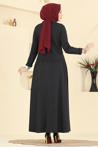 moda selvim Balıksırtı Dokulu 2 liTakım 24024UKB139 Siyah - Thumbnail