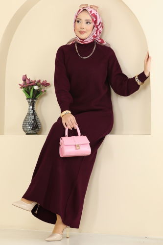 A.Y.D. - Balon Kol Detaylı Elbise 2764AYD574 Bordo