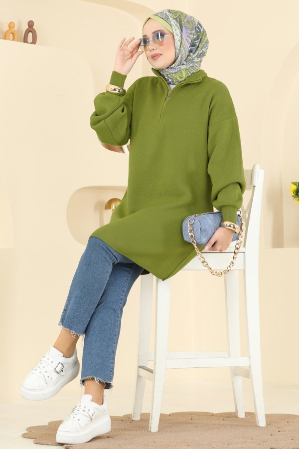 Modaselvim Tunik Balon Kol Triko Tunik 2753AYD574 Asit