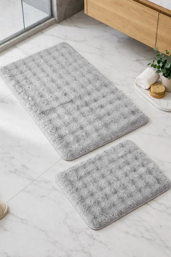 Modaselvim EV YAŞAM Banyo Paspas Takımı 2 li 8530BLH1197 Gri