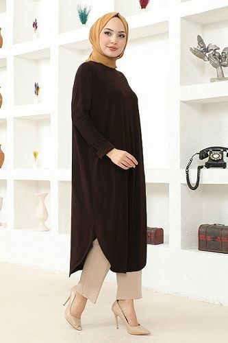 moda selvim تونيك ساندي أساسي قهوة MSL2002 - Thumbnail