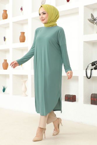 moda selvim Basic Sandy Tunic MSL2002 Mint - Thumbnail