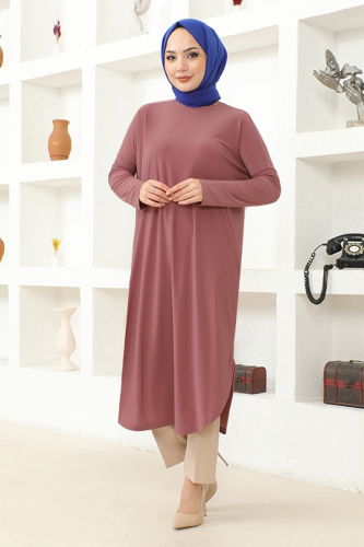 moda selvim Basic Sandy Tunic MSL2002 Rose Dried - Thumbnail