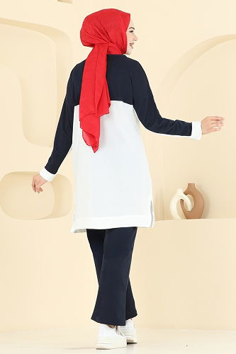 moda selvim Baskı Detaylı İki İp Takım 6039UZ662 Laci - Thumbnail