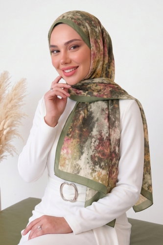 A.R.T.K. - Batik Desen Vual Şal Serisi 133ARTK1207 Çağla