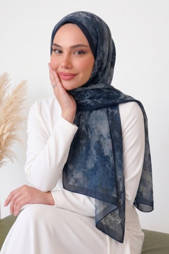 A.R.T.K. - Batik Desen Vual Şal Serisi 133ARTK1207 Koyu Laci