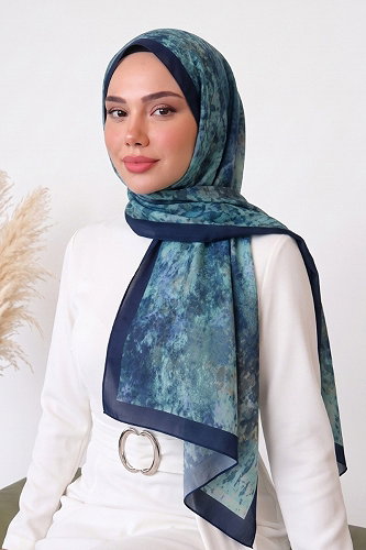 moda selvim Batik Desen Vual Şal Serisi 133ARTK1207 Laci - Thumbnail