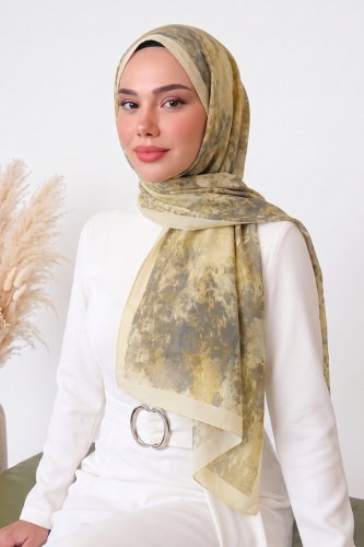 A.R.T.K. - Batik Desen Vual Şal Serisi 133ARTK1207 Sarı