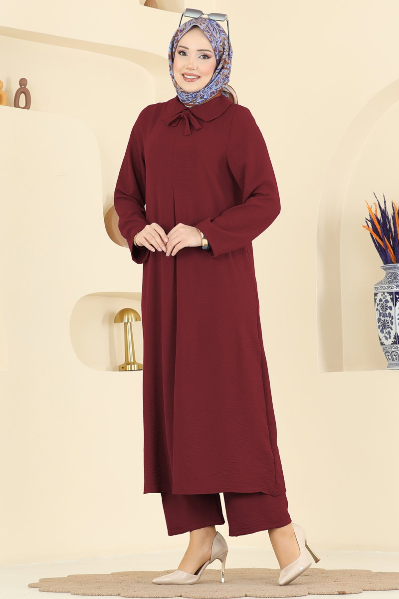 Bebe Yaka Aerobin Takım 5007BM387 Bordo