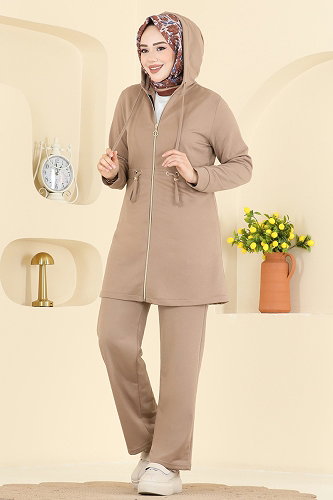 moda selvim Belden Bağcıklı Spor Takım PL9212 Koyu Vizyon - Thumbnail