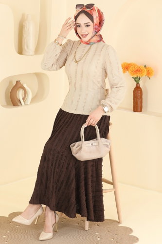 P.R.M. - Belden Bağlamalı 2 li Takım 836PM271 Taş&Kahve