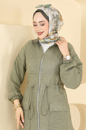 moda selvim Beli Bağcıklı 2 li Takım 4471BRZ597 Haki - Thumbnail