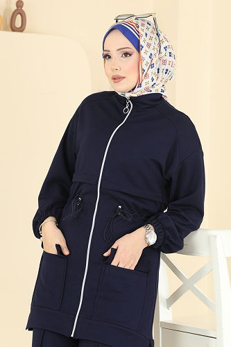 moda selvim Beli Bağcıklı Modal Takım 4459BRZ597 Laci - Thumbnail