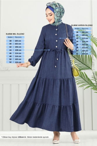 MRV M.R. - Beli Bağcıklı Sofia Elbise 024MR1077-M Laci