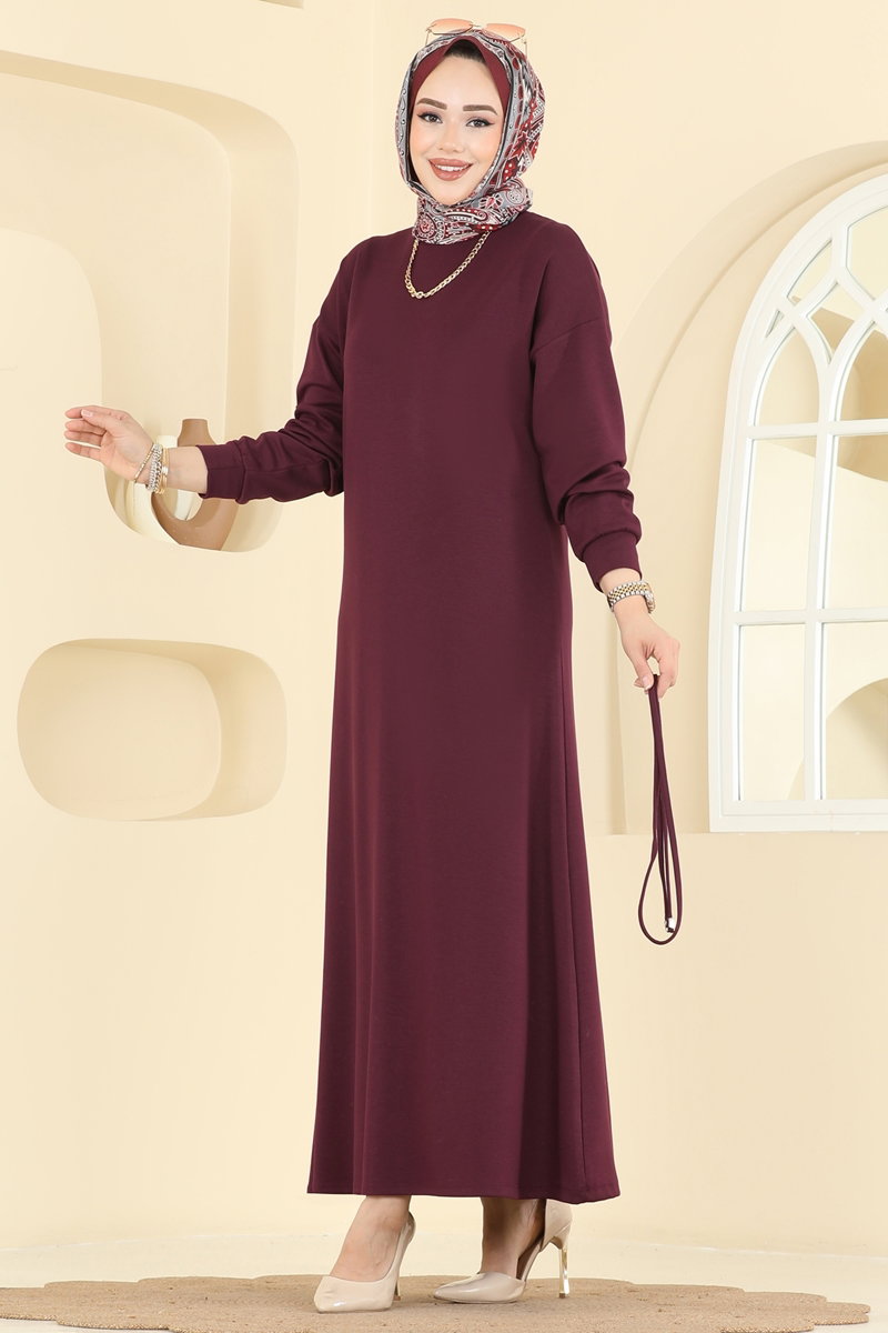 Beli Bağcıklı Spor Elbise 7053TEG847 Bordo