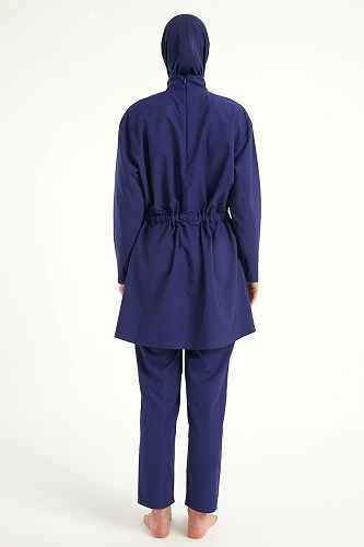 moda selvim Beli Bağcıklı Tam Kapalı Mayo 2502MRNK1139 Laci - Thumbnail