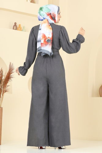 moda selvim Beli Bağlamalı Sofia Tulum 2689SL432 Antrasit - Thumbnail