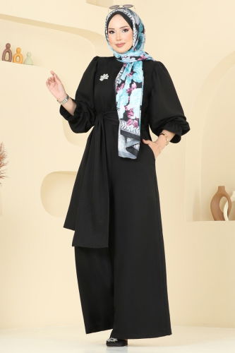 moda selvim Beli Bağlamalı Sofia Tulum 2689SL432 Siyah - Thumbnail