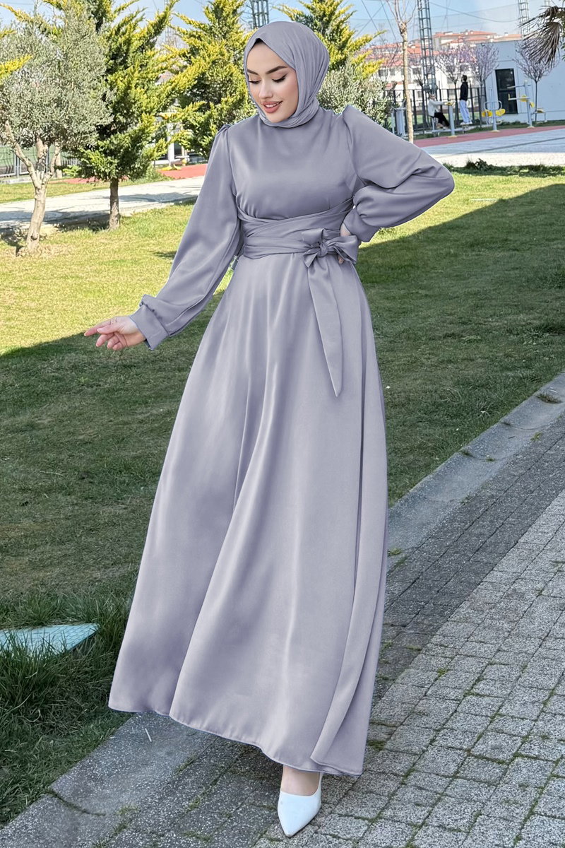 Beli Çapraz Kuşaklı Abiye 4723ALGK1170 Gri