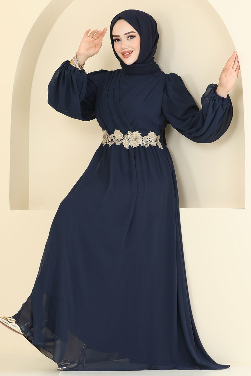 Beli Güpürlü Şifon Abiye 8115AB368 Laci