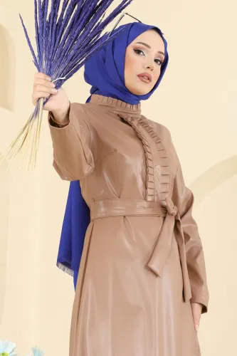 A.L. - Beli Kemerli Deri Elbise 5285AL357 Vizyon