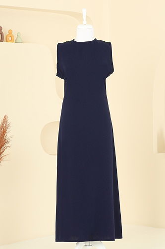 moda selvim Beli Kuşaklı Elbise Takım 0347BG354 Laci - Thumbnail