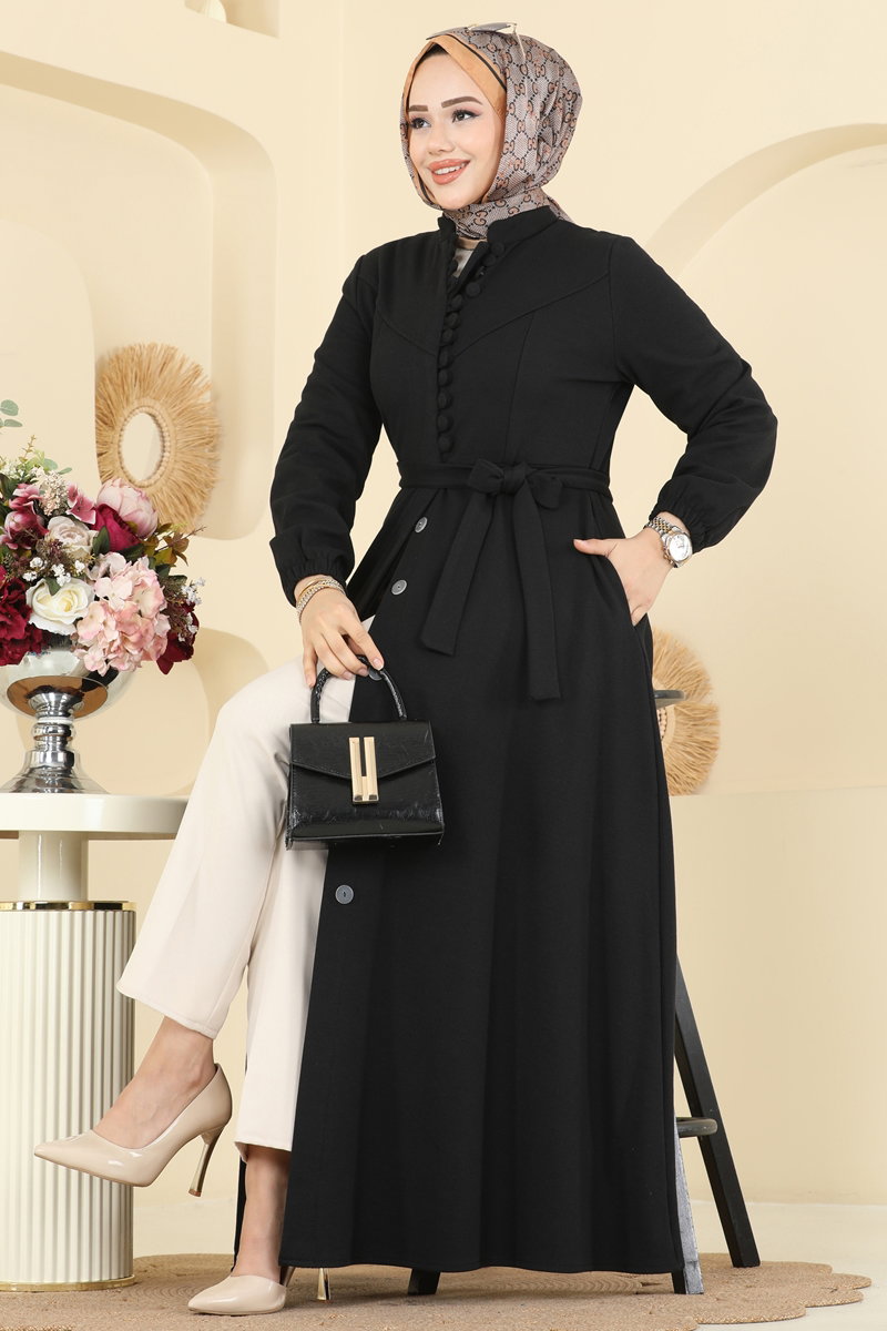 Beli Kuşaklı Tivit Ferace 2769SL432 Siyah