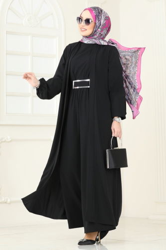 S.L. - Beli Lastikli Abaya Tulum 2628SL432 Siyah