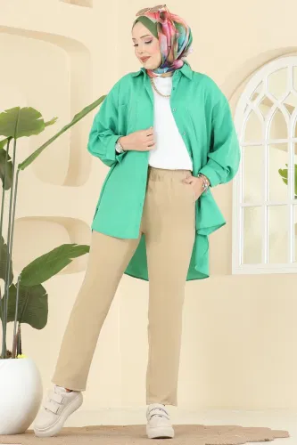 E.R.K. - Beli Lastikli Dabıl Pantolon 0650ERK1158 Açık Vizyon