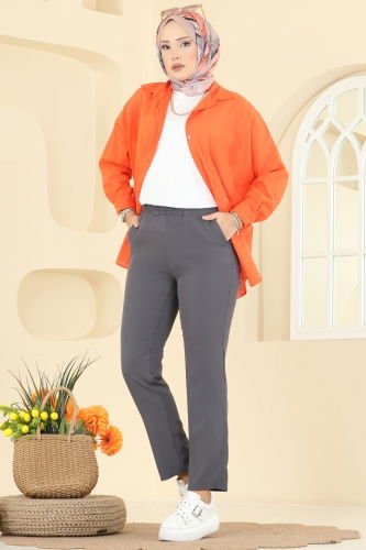 E.R.K. - Beli Lastikli Dabıl Pantolon 0650ERK1158 Antrasit