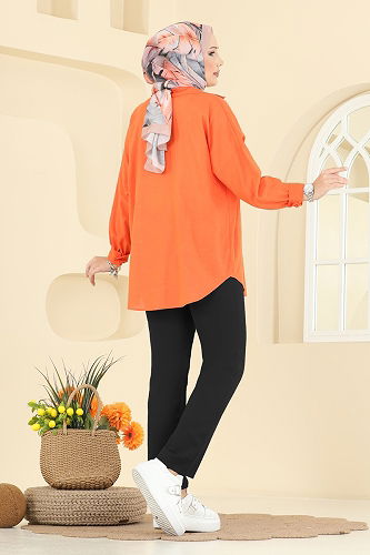 moda selvim Beli Lastikli Dabıl Pantolon 0650ERK1158 Siyah - Thumbnail