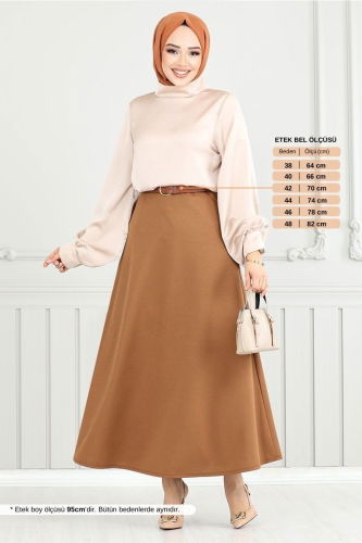 MRV H.B.S. - Beli Lastikli Etek 100HBS932-M Taba