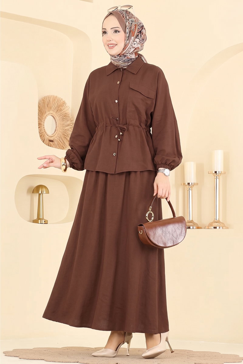 Beli Tünelli 2 li Takım 114NZRK1200 Kahve