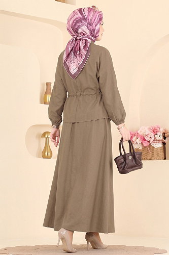 moda selvim Beli Tünelli 2 li Takım 114NZRK1200 Koyu Vizyon - Thumbnail