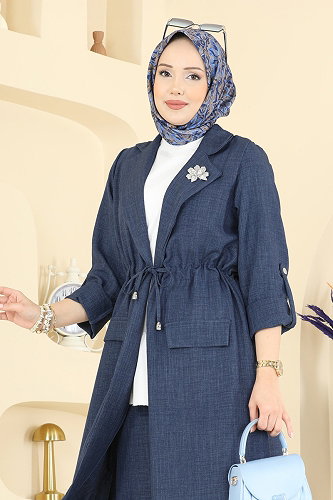 moda selvim Beli Tünelli 2 li Takım 5038MP806 Laci - Thumbnail