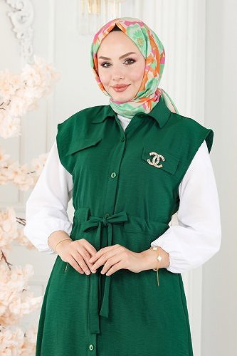 moda selvim Beli Tünelli Aerobin Takım 3017BLU797 Açık Zümrüt - Thumbnail
