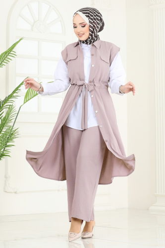 moda selvim Beli Tünelli Aerobin Takım 3017BLU797 Vizyon - Thumbnail