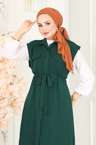 moda selvim Beli Tünelli Aerobin Takım 3017BLU797 Zümrüt - Thumbnail