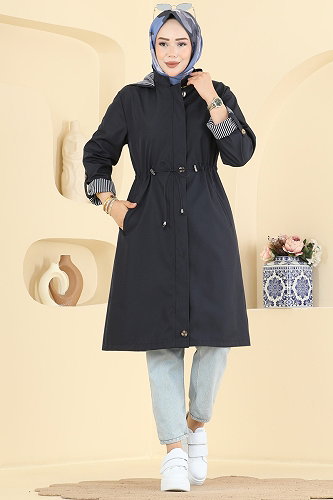 moda selvim Beli Tünelli Bondit Trençkot 1001MSA980 Laci - Thumbnail