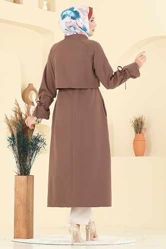 moda selvim Beli Tünelli Dabıl Kap 2740SL432 Koyu Vizyon - Thumbnail