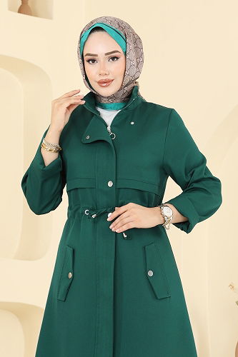 moda selvim Beli Tünelli Dabıl Takım PL9168 Zümrüt - Thumbnail