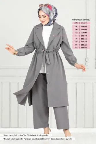 MRV M.R. - Beli Tünelli İkili Takım 021MR1077-M Gri