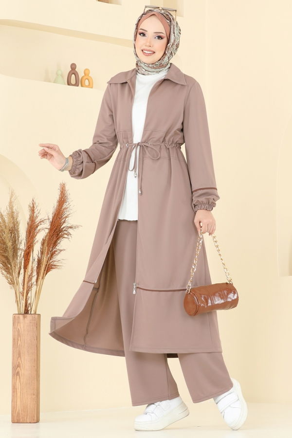 Modaselvim Kombin Beli Tünelli İkili Takım 421DVL817 Vizyon