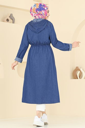 moda selvim Beli Tünelli Kot Kap 4287MKL719 Koyu Kot - Thumbnail