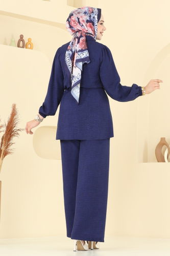 moda selvim Beli Tünelli Sofia Takım 1015MP806 Laci - Thumbnail