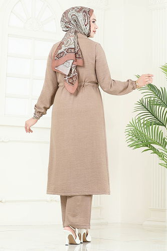 moda selvim Beli Tünelli Sofia Takım 387DVL817 Vizyon - Thumbnail