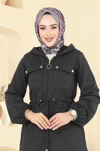 moda selvim Beli Tünelli Tivit Ferace 2737SL432 Antrasit - Thumbnail