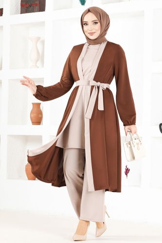 MRV A.S.M. - Belted Double Set ASM2669-M Coffee