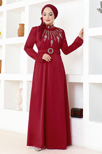 moda selvim أبييSHD5376-M أحمر - Thumbnail